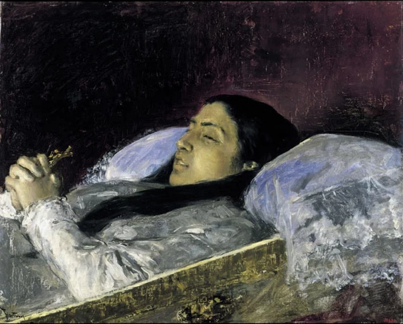 La signora del castello sul letto di morte - Museu Nacional d'Art de Catalunya